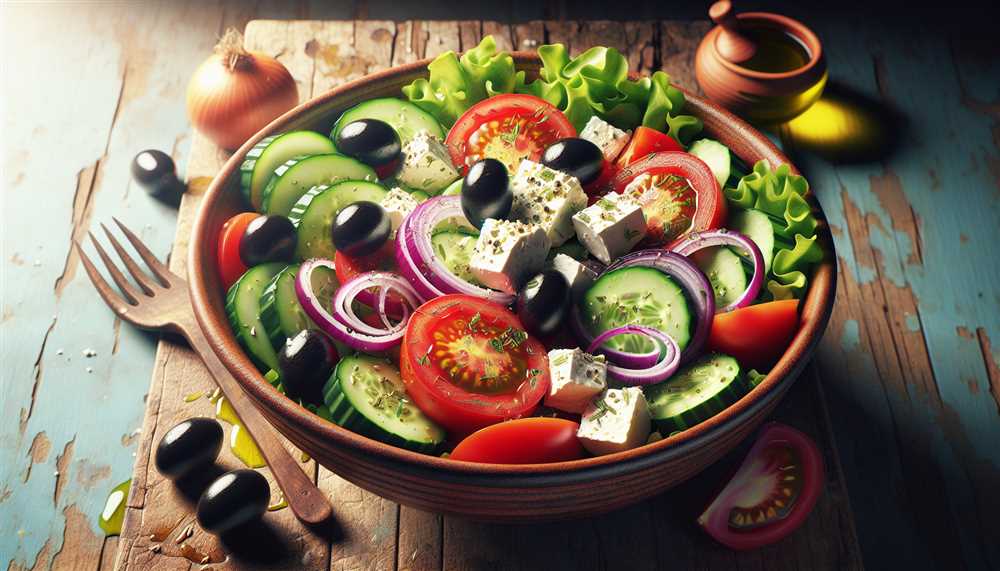 Греческий салат с сыром сиртаки