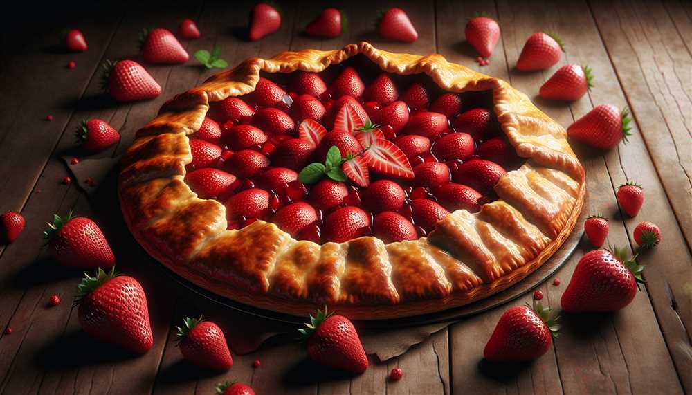 Заливной пирог с клубникой